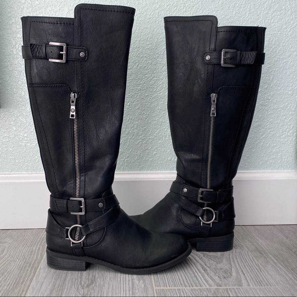 G by Guess Black Knee-High Boots